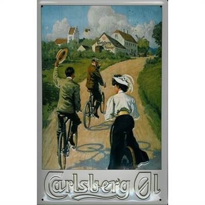 Carlsberg metalskilt, Cykeltur