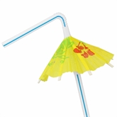 Knæksugerør med Parasol, 24 stk