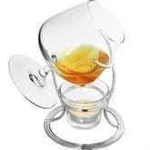 Cognac varmer m/glas, chrome