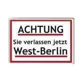 Berlin metalpostkort, Achtung