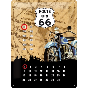 Route 66 metalskilt, kalender