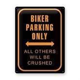Biker Parking Only metalskilt
