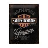 Harley-Davidson metalskilt, Genuine