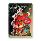 Coca-Cola metalpostkort, Happy Holidays X-mas