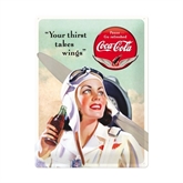 Coca-Cola metalskilt XL, Lady pilot