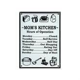 "Moms Kitchen" mini metalskilt