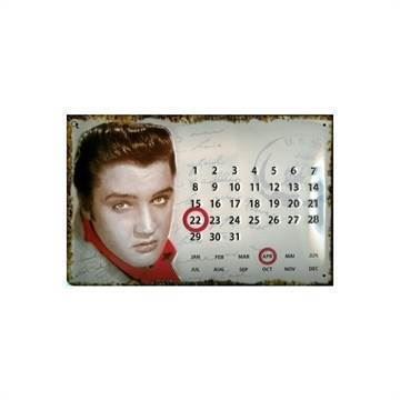 Elvis Presley metalskilt, kalender