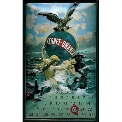 Fernet Branca metalskilt, kalender