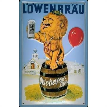 Löwenbrau metalskilt, Oktoberfest