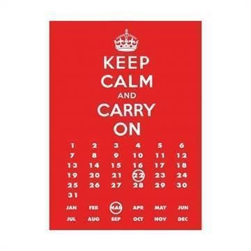 Keep Calm kalender metalskilt
