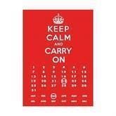 Keep Calm kalender metalskilt