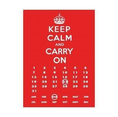 Keep Calm kalender metalskilt