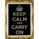 Keep Calm metalskilt, GOLD SPECIAL EDITION