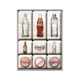 Coca-Cola magnetsæt, Bottle, 9 stk.