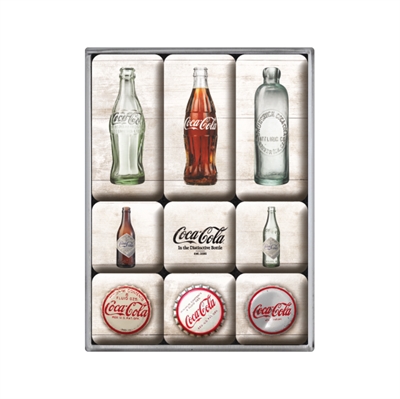 Coca-Cola magnetsæt, Bottle, 9 stk.