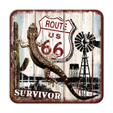 Route 66 Desert Survivor metal glasbrik