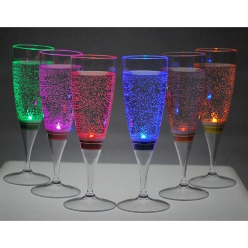 Lightsign champagneglas LED lys, 6 stk