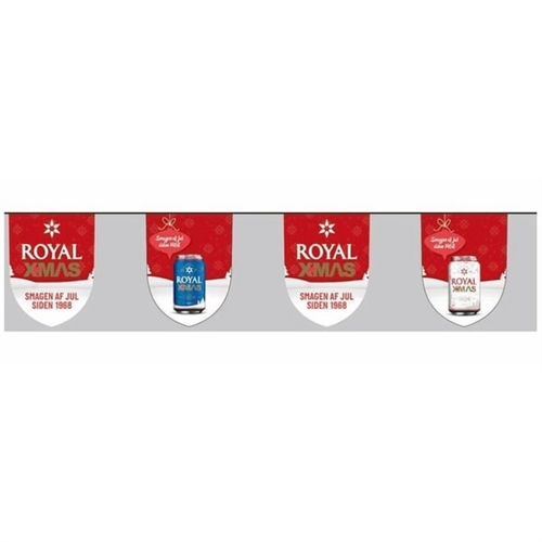Royal X-mas julepynt, flagline